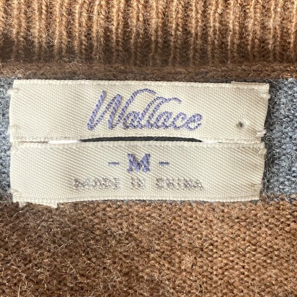 Wallace J Crew Striped Cashmere Wool Sweater Old Money Academia Preppy-M - Picture 11 of 15